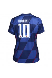 Kroatië Luka Modric #10 Voetbaltruitje Uit tenue Dames EK 2024 Korte Mouw